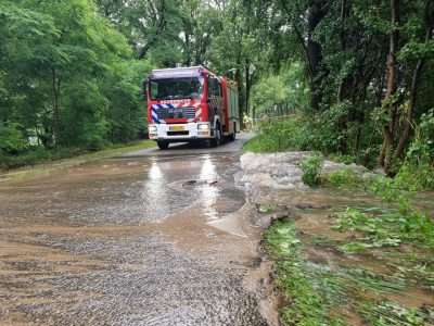 Leidingbreuk in hoofdwaterleiding