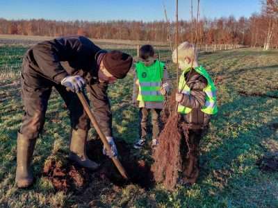Jonge Muiters en wethouder trotseren kou om bomen te planten op Laarberg 