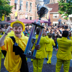 Dweilorkesten vullen de straten van Groenlo tijdens het Open Achterhoeks Dweilorkesten Kampioenschap_