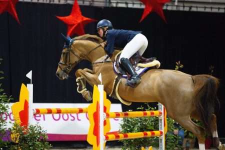 Emma Bocken & Rinken Z tijdens het jeugdweekend van Jumping de Achterhoek 2022. Foto Digishots