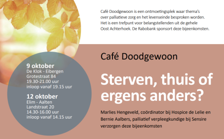 Café Doodgewoon: ‘Sterven, thuis of ergens anders?’
