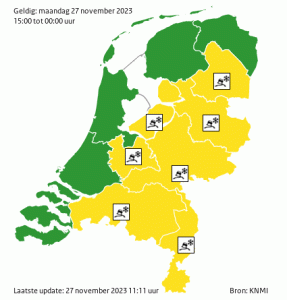 Weerswaarschuwing (code Geel) voor de Achterhoek: Verwachte Sneeuwval