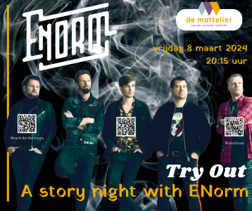 Twentse rockband ENorm in de Mattelier met ‘A Story Night with ENorm’