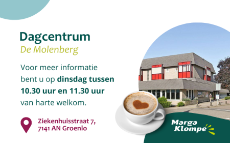 Dagcentrum De Molenberg organiseert wekelijks vrijblijvende informatiemoment