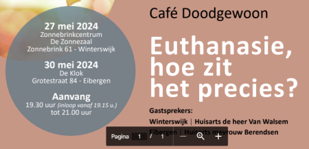 Café Doodgewoon: ‘Euthanasie, hoe zit het precies?’