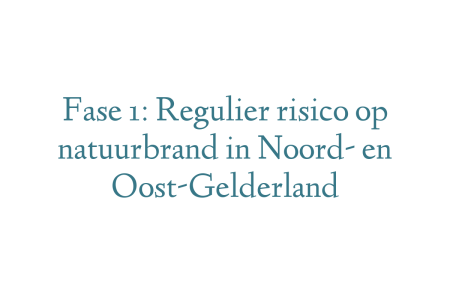 Fase 1: Regulier risico op natuurbrand in Noord- en Oost-Gelderland
