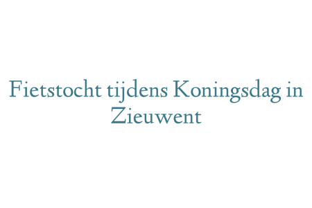 Fietstocht tijdens Koningsdag in Zieuwent