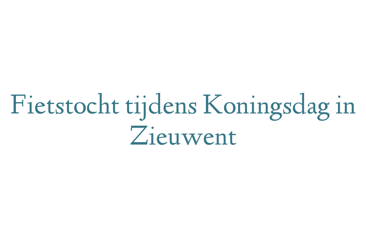 Fietstocht tijdens Koningsdag in Zieuwent