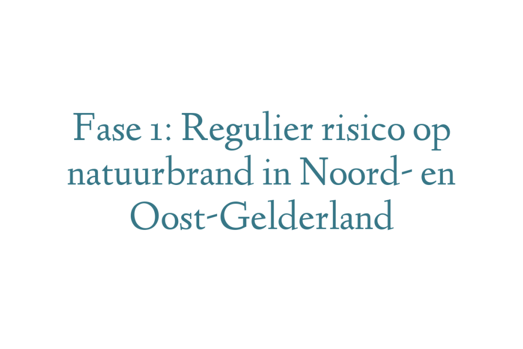 Fase 1: Regulier risico op natuurbrand in Noord- en Oost-Gelderland