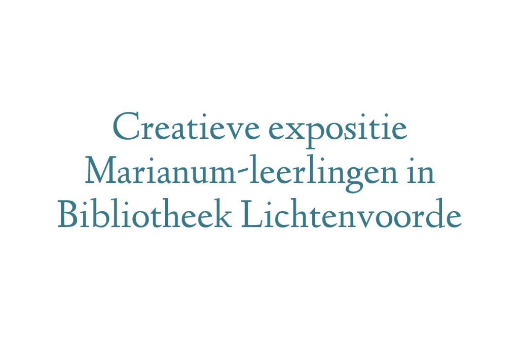 Creatieve expositie Marianum-leerlingen in Bibliotheek Lichtenvoorde