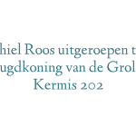 Chiel Roos uitgeroepen tot Jeugdkoning van de Grolse Kermis 202