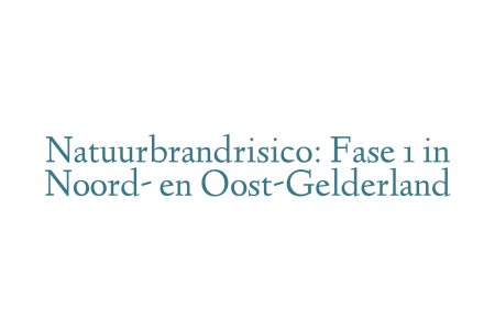 Natuurbrandrisico: Fase 1 in Noord- en Oost-Gelderland