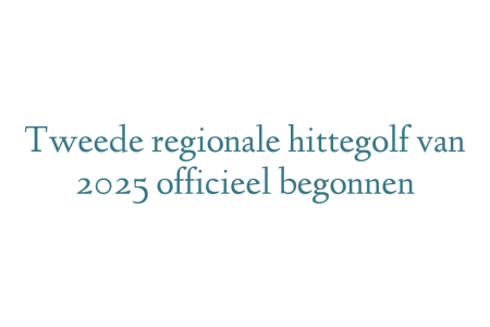 Tweede regionale hittegolf van 2025 officieel begonnen