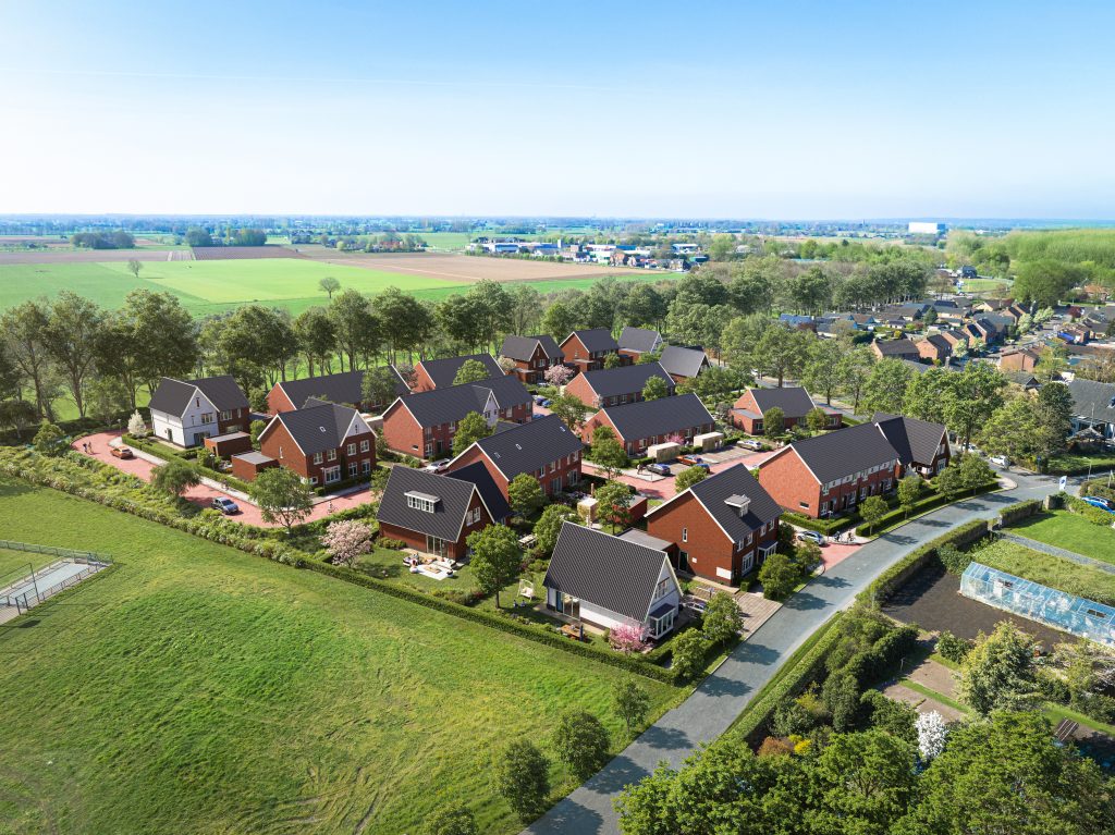 Impressie nieuwbouw De Buitentuin Baak vogelperspectief