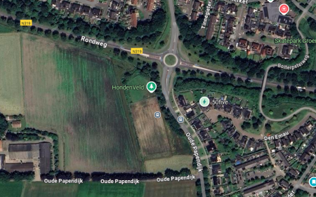 Luchtfoto van het plangebied Eefseler Esch in Groenlo, gezien vanaf Google Maps.