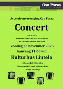 Accordeonvereniging Con Forza poster concert 2025