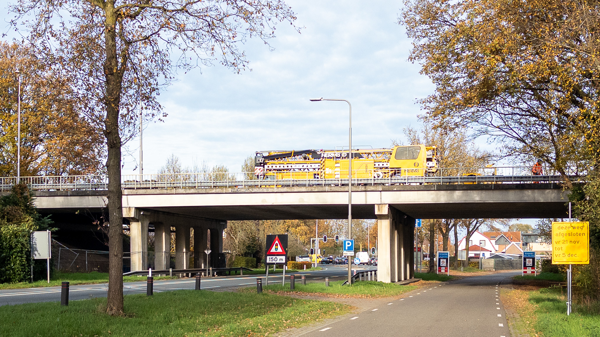 Verkeershinder bij viaduct Walterbosch door werkzaamheden