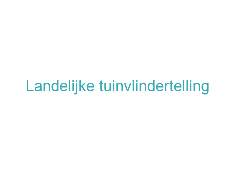 Landelijke tuinvlindertelling
