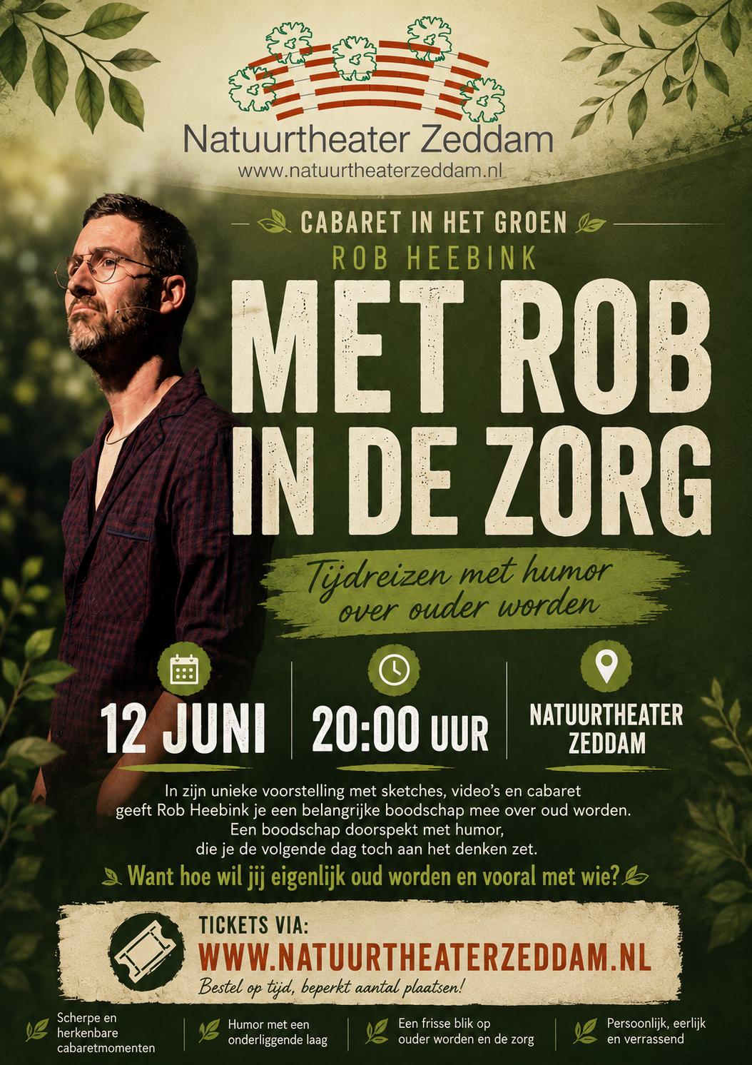 Humor en herkenning over ouder worden in Natuurtheater Zeddam