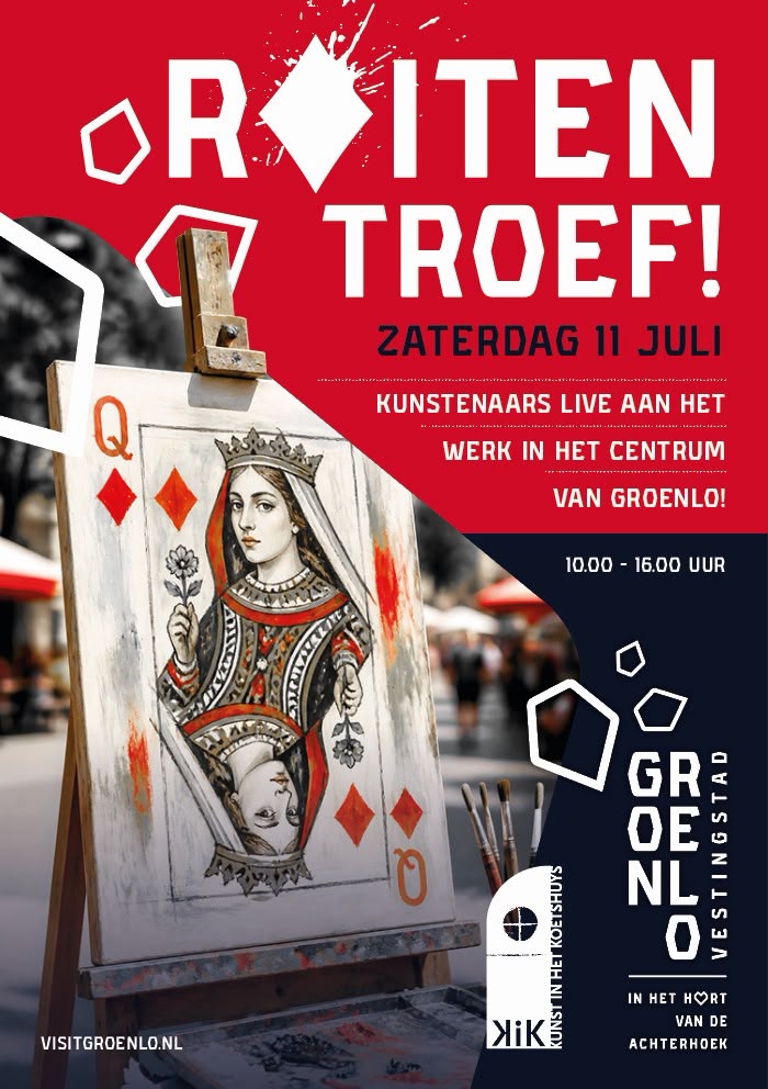 Kunstenaars werken live tijdens Ruitentroef in centrum van Groenlo