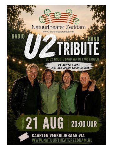 Radio U2 Tribute band speelt grootste hits in Natuurtheater